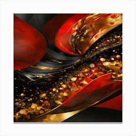 Abstract Red And Gold Painting Canvas Print