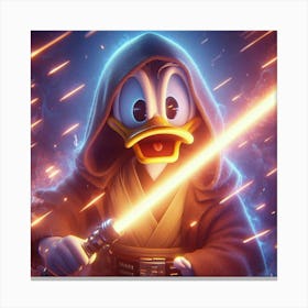 Donald Duck In Star Wars 1 Canvas Print