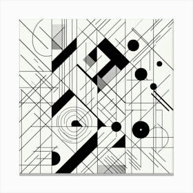 Abstract Black And White Painting Canvas Print