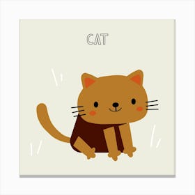 Cute cat print Canvas Print