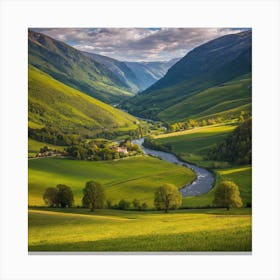 Valleys Of Norway Canvas Print