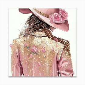 Cowgirl In Pink 2 Canvas Print