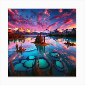 Sunrise In The Mountains Canvas Print