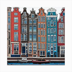 Amsterdam Houses 8 Canvas Print