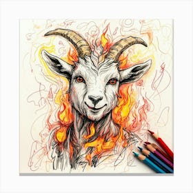 Goat Art 5 Canvas Print