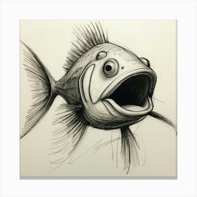 Fish Drawing 12 Canvas Print