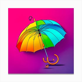 Colorful Umbrella Vector Illustration Canvas Print