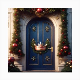 Christmas Door 98 Canvas Print