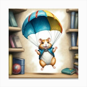 Hamster Flying Canvas Print