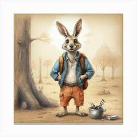 Rabbit In The Woods 1 Canvas Print