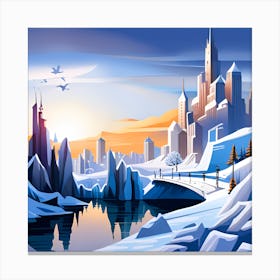 Winter City Canvas Print