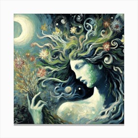 Goddess Of The Moon 1 Canvas Print