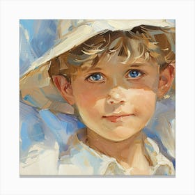 Boy In A Hat Canvas Print