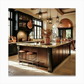 Kitchen With Copper Accents Canvas Print