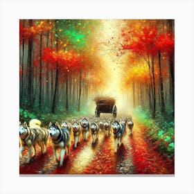 An attractive image of a forest. Canvas Print