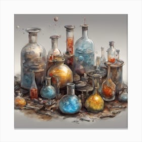 Chemistry Jars Canvas Print
