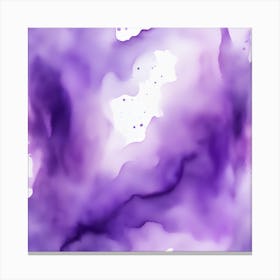 Beautiful lilac lavender abstract background. Drawn, hand-painted aquarelle. Wet watercolor pattern. Artistic background with copy space for design. Vivid web banner. Liquid, flow, fluid effect. Canvas Print