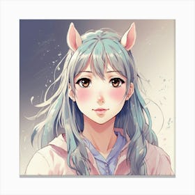 Unicorn Horned Girl Canvas Print