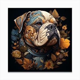 Bulldog Portrait Canvas Print