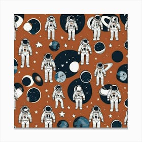 Astronauts In Space 2 Canvas Print