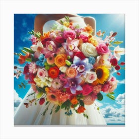 Colorful Wedding Bouquet 1 Canvas Print