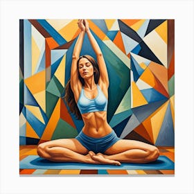 Star Pose Cubism Style Canvas Print