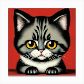Pay Attention To Me Kitty Canvas Print