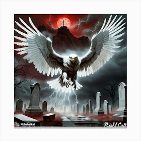 Eagle In The Graveyard 2 Canvas Print