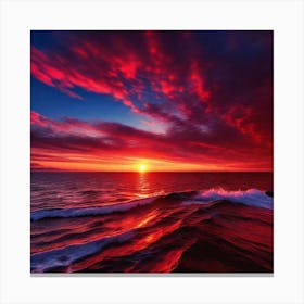 Sunset Over The Ocean 207 Canvas Print