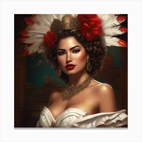 Mexican Beauty Portrait 11 Canvas Print