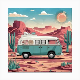 Boho Van In The Desert Art Illustration L9shl2qnqggv Ldyqyvmna 1z3jjxwnsqglgghpwxgoyq Canvas Print