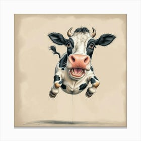 Cow Jumping Canvas Print