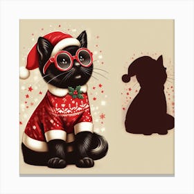 Christmas Cat Canvas Print