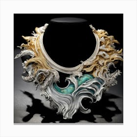 Necklace With Waves Canvas Print