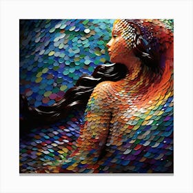 Maraclemente 3d Mosaic Mermaid Vibrant Metallic Colors Beautifu B2898f53 8c93 48a1 Aa1d 4744f7cd746b Canvas Print