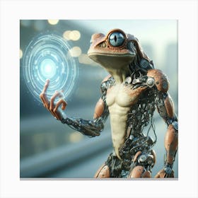 Robot Frog Canvas Print
