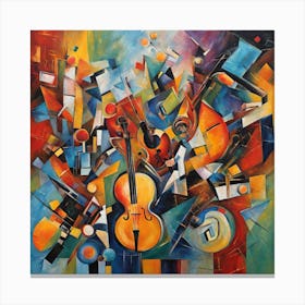 Abstract painting of jazz music Canvas Print