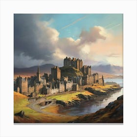 Edinburgh Castle art print 1 Canvas Print