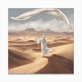 Man In The Desert Canvas Print