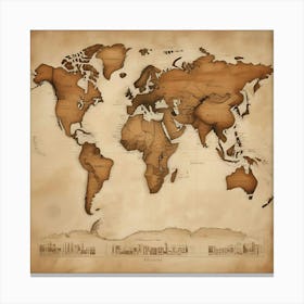 World Map 8 Canvas Print