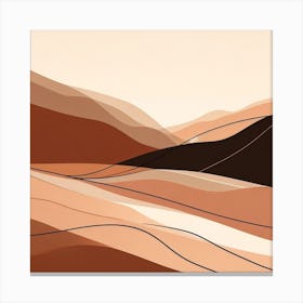 Landscape With Lines Canvas Print