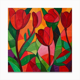 Red Tulips 25 Canvas Print