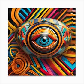 Evil Eye Psychedelic Eye Of The Ring Canvas Print