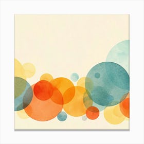 Watercolor Circles 1 Canvas Print