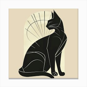 Cat With Sun Canvas Print