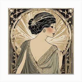 Deco Lady Canvas Print