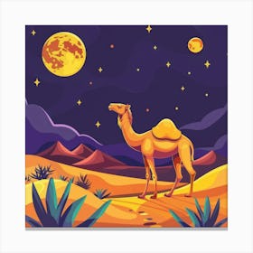 Camel In The Desert 10 Canvas Print