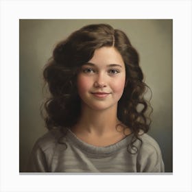 Portrait Of A Young Girl 6 Canvas Print