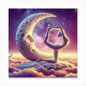 Moon Yoga Canvas Print