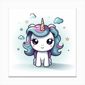 Cute Unicorn 134 Canvas Print